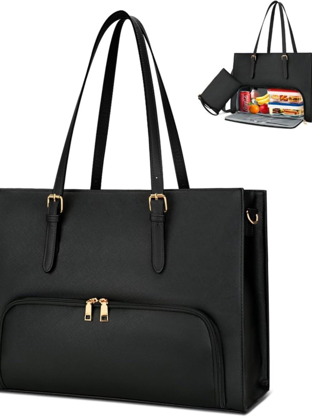 Lunch Bag for Women Work Tote Bag with Insulated Lunch Compartment | Work Laptop